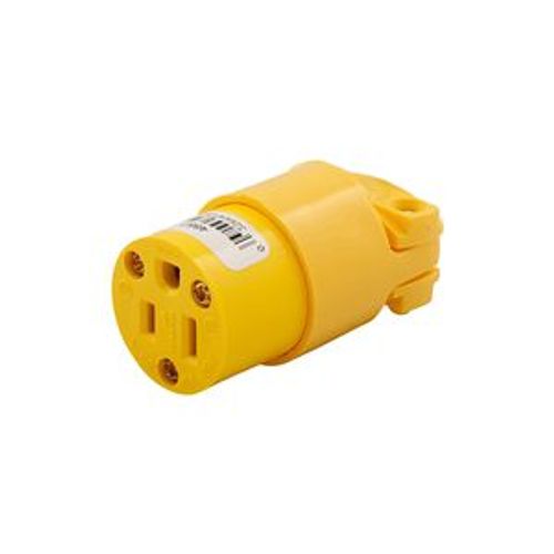 Main product image of Arrow Hart Straight Blade Connector, #18-12 Awg 15A, 125V, Black, Vinyl, 2-Pole 3-Wire, 4887BK-BOX