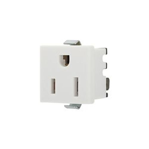 Main product image of Panel Mount/Snap-In Single Receptacle, #14-12 Awg 15A, Snap-In, Panel 125V Bulk, Fiber Back Clip, 49-01W-BU