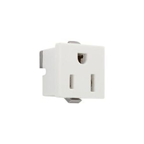 Main product image of Panel Mount/Snap-In Single Receptacle, #14-12 Awg 15A, Snap-In, Panel 125V Wire Lead, Bulk, 49-2W-BU