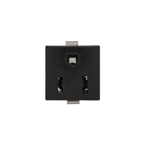 Main product image of Panel Mount/Snap-In Single Receptacle, #14-12 Awg 15A, Snap-In, Panel 125V, Black, Bulk, 49-7BK-BU