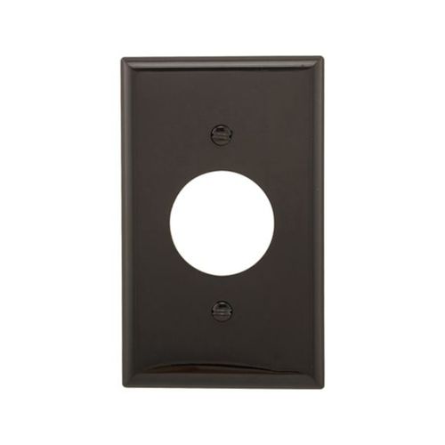 Main product image of Single Receptacle Wallplate, Black, 1.406" Hole Cutout, Nylon, Single- Gang, Standard, 5131BK