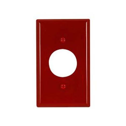 Main product image of Single Receptacle Wallplate, Red, 1.406" Hole Cutout, Nylon, Single- Gang, Standard, Ed Box, 5131RD-BOX