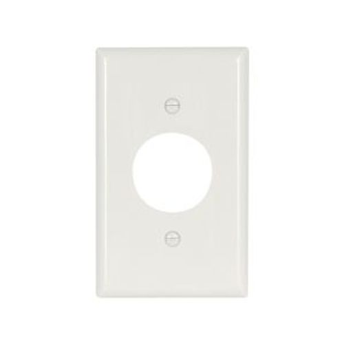 Main product image of Single Receptacle Wallplate, White, 1.406" Hole Cutout, Nylon, Single- Gang, Standard, 5131W-BOX
