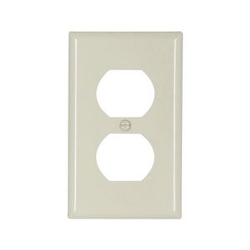 Main product image of Standard Size Duplex Receptacle Wallplate, Almond, Power Outlet, Nylon, 1, Standard, 5132A