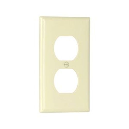 Main product image of Standard Size Duplex Receptacle Wallplate, Almond, Power Outlet, Nylon, 1, Standard, 5132A