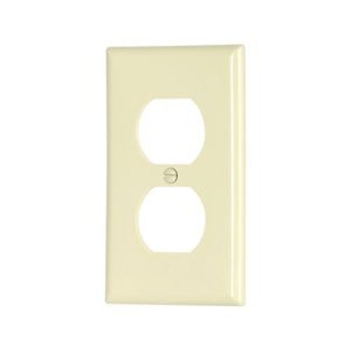 Main product image of Standard Size Duplex Receptacle Wallplate, Almond, Power Outlet, Nylon, 1, Standard, 5132A