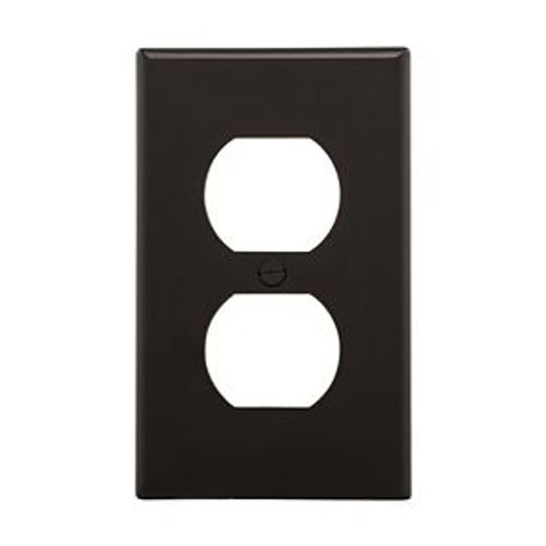 Main product image of Duplex Receptacle Wallplate, Black, Duplex Receptacle Cutout, Nylon, Single- Gang, Standard, 5132BK-SP