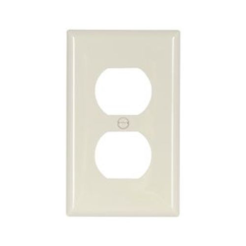 Main product image of Standard Size Duplex Receptacle Wallplate, Light Almond, Power Outlet, Nylon, 1, Standard, 5132LA