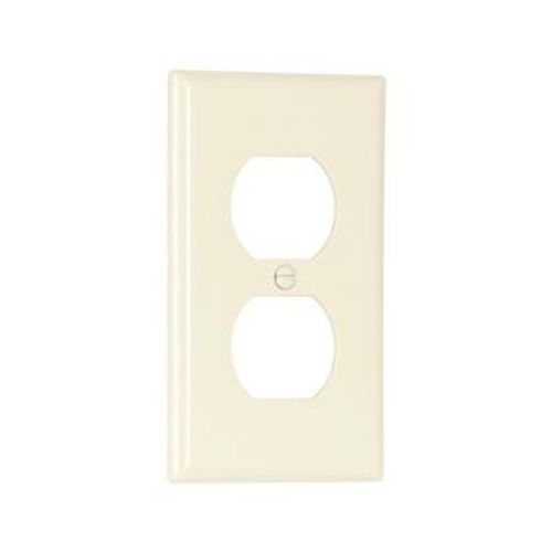 Main product image of Standard Size Duplex Receptacle Wallplate, Light Almond, Power Outlet, Nylon, 1, Standard, 5132LA