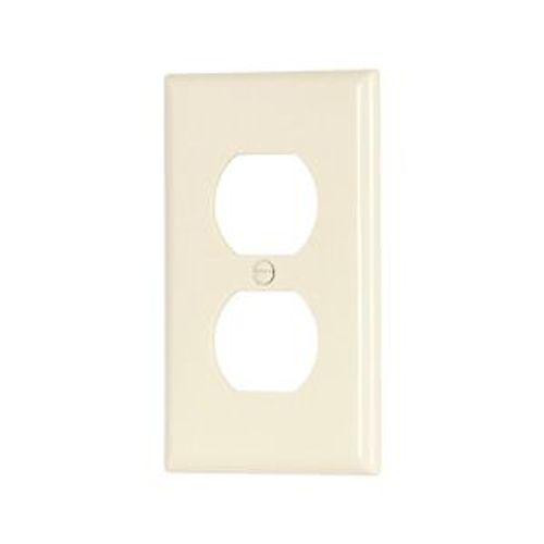 Main product image of Standard Size Duplex Receptacle Wallplate, Light Almond, Power Outlet, Nylon, 1, Standard, 5132LA