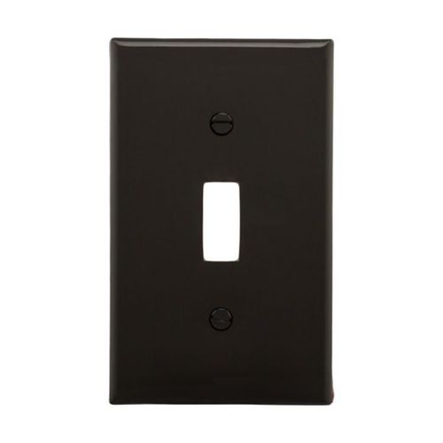 Main product image of Toggle Wallplate, Black, Toggle Cutout, Nylon, Single- Gang, Standard, 5134BK-SP