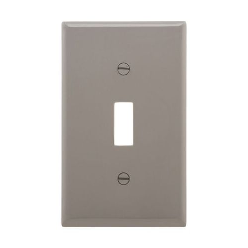Main product image of Toggle Wallplate, Gray, Toggle Cutout, Nylon, Single- Gang, Standard, Ed Box, 5134GY-BOX