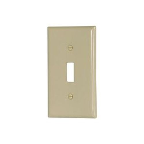 Main product image of Standard Size Toggle Switch Wallplate, Ivory, Toggle, Nylon, 1, Standard, 5134V