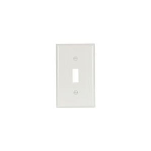 Main product image of Standard Size Toggle Switch Wallplate, White, Toggle, Nylon, 1, Standard, 5134W