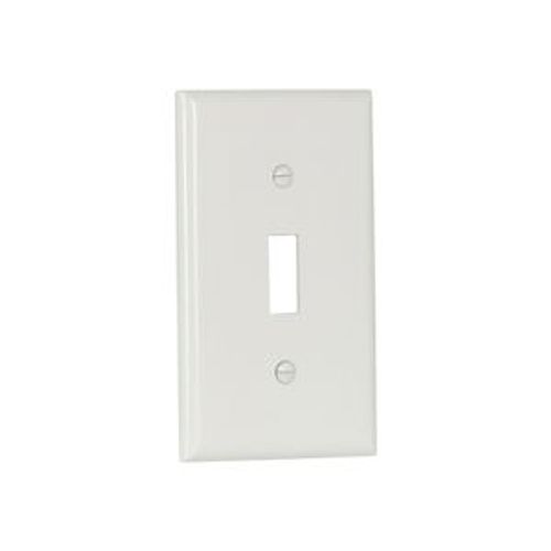 Main product image of Standard Size Toggle Switch Wallplate, White, Toggle, Nylon, 1, Standard, 5134W