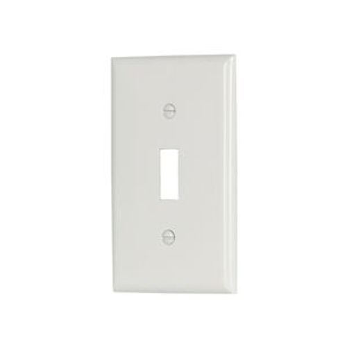 Main product image of Standard Size Toggle Switch Wallplate, White, Toggle, Nylon, 1, Standard, 5134W