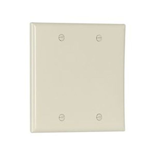 Main product image of Blank Wallplate, Almond, Blank Cutout, Nylon, Two- Gang, Standard, 5137A