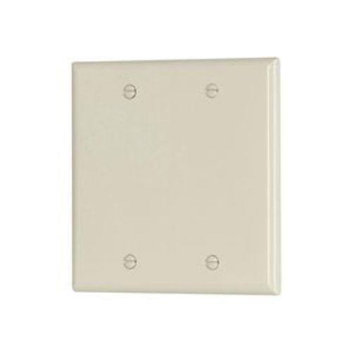 Main product image of Blank Wallplate, Almond, Blank Cutout, Nylon, Two- Gang, Standard, 5137A