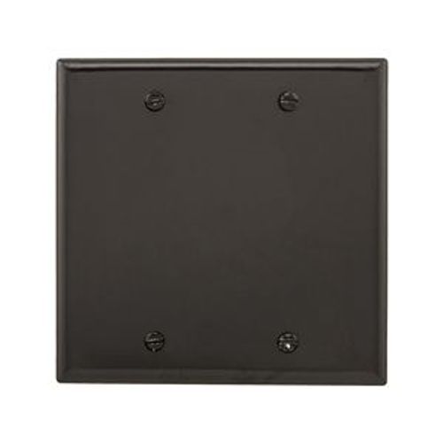 Main product image of Blank Wallplate, Black, Blank Cutout, Nylon, Two- Gang, Standard, 5137BK