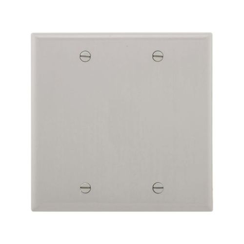 Main product image of Blank Wallplate, Gray, Blank Cutout, Nylon, Two- Gang, Standard, Ed Box, 5137GY-BOX