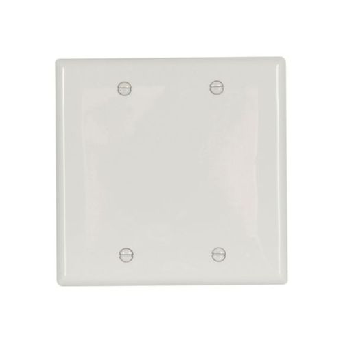 Main product image of Blank Wallplate, White, Blank Cutout, Nylon, Two- Gang, Standard, Ed Box, 5137W-BOX