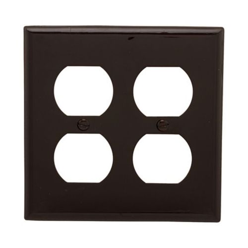 Main product image of Duplex Receptacle Wallplate, Brown, Duplex Receptacle Cutout, Nylon, 2- Gang, Standard, Ed Box, 5150B-BOX