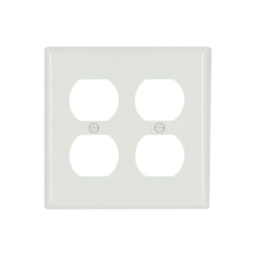 Main product image of Duplex Receptacle Wallplate, White, Duplex Receptacle Cutout, Nylon, 2- Gang, Standard, Ed Box, 5150W-BOX
