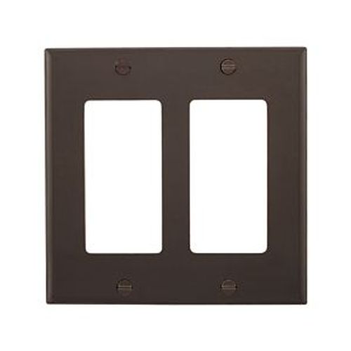 Main product image of Decorator / Gfci Wallplate, Brown, Decorator Cutout, Nylon, Two- Gang, Standard, Ed Box, 5152B-BOX