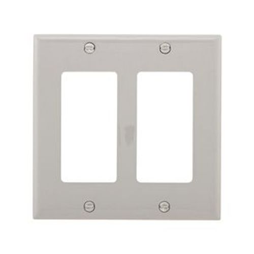 Main product image of Decorator / Gfci Wallplate, Gray, Decorator Cutout, Nylon, Two- Gang, Standard, Ed Box, 5152GY-BOX