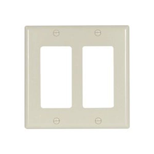Main product image of Decorator / Gfci Wallplate, Lt. Almond, Decorator Cutout, Nylon, Two- Gang, Standard, 5152LA