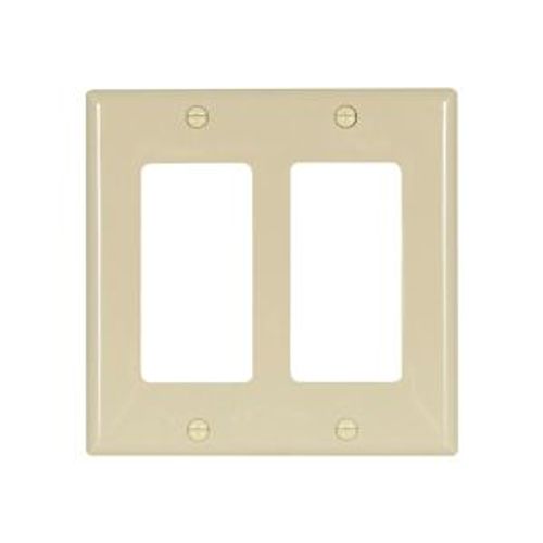 Main product image of Decorator / Gfci Wallplate, Ivory, Decorator Cutout, Nylon, Two- Gang, Standard, Ed Box, 5152V-BOX