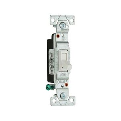 Main product image of Toggle Switch, #14-10 Awg 15A, 120V, Side Wire, Load Type: Motor Control, Fan, 1-Pole, 5221-7W-BU