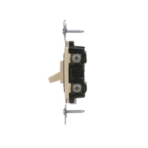 Main product image of Toggle Switch, 15A, Wall, 120V, Side Wire, Screw, Ivory, Three-Way, 5223-7V-BU