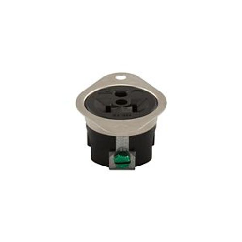 Main product image of Arrow Hart Flanged Outlet, #14 Awg, 15A, Industrial, 125V, Side Wire, Steel, Brass, 5246
