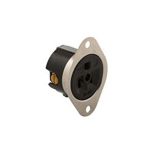 Main product image of Arrow Hart Flanged Outlet, #14 Awg, 15A, Industrial, 125V, Side Wire, Steel, Brass, 5246