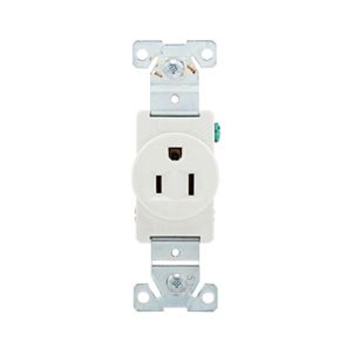 Main product image of Arrow Hart Industrial Single Receptacle, #14-10 Awg 15A 125V, High-Impact Nylon Face, 5261W