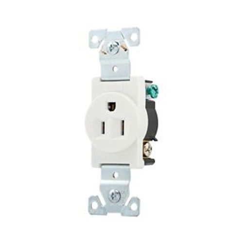 Main product image of Arrow Hart Industrial Single Receptacle, #14-10 Awg 15A 125V, High-Impact Nylon Face, 5261W