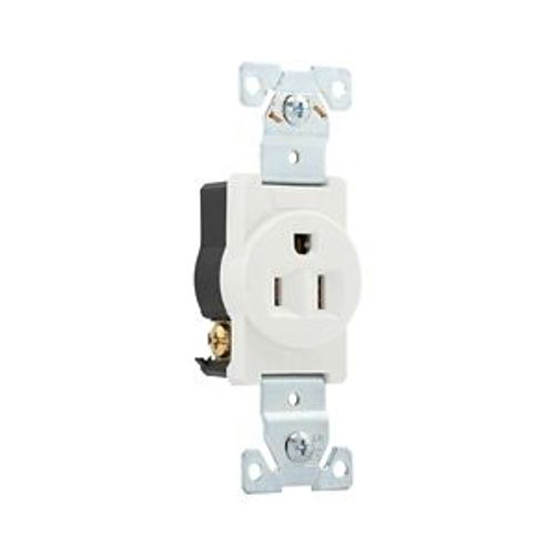 Main product image of Arrow Hart Industrial Single Receptacle, #14-10 Awg 15A 125V, High-Impact Nylon Face, 5261W