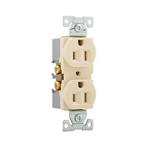Main product image of Arrow Hart Heavy-Duty Industrial Duplex Receptacle, #14-10 Awg 15A 125V, Ivory Face, Duplex, 5262V