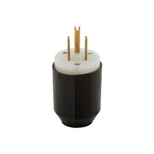Main product image of Arrow Hart Auto Grip Straight Blade Plug, #18-12 Awg, 15A, 125V, Black & White, 2-Pole 3-Wire, 5266N