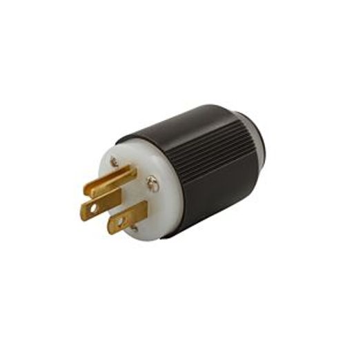 Main product image of Arrow Hart Auto Grip Straight Blade Plug, #18-12 Awg, 15A, 125V, Black & White, 2-Pole 3-Wire, 5266N