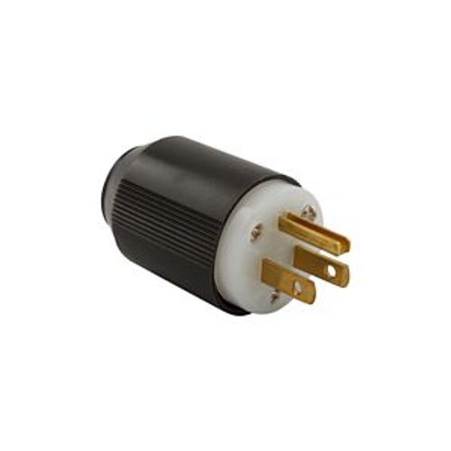 Main product image of Arrow Hart Auto Grip Straight Blade Plug, #18-12 Awg, 15A, 125V, Black & White, 2-Pole 3-Wire, 5266N