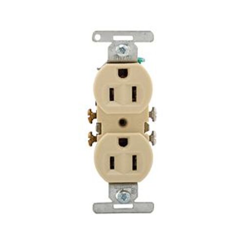 Main product image of Residential Grade Duplex Receptacle, #10 Awg, 15A, Flush, 125V, Side Wire, Ivory, Duplex, 5270V-BU