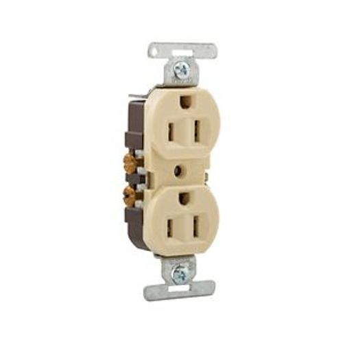 Main product image of Residential Grade Duplex Receptacle, #10 Awg, 15A, Flush, 125V, Side Wire, Ivory, Duplex, 5270V-BU