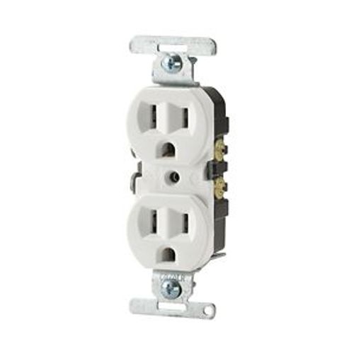 Main product image of Residential Grade Duplex Receptacle, #10 Awg, 15A, Flush, 125V, Side Wire, White, Duplex, 5270W-BU