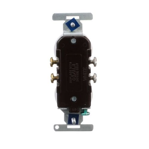 Main product image of Residential Grade Duplex Receptacle, #10 Awg, 15A, Flush, 125V, Side Wire, White, Duplex, 5270W-BU