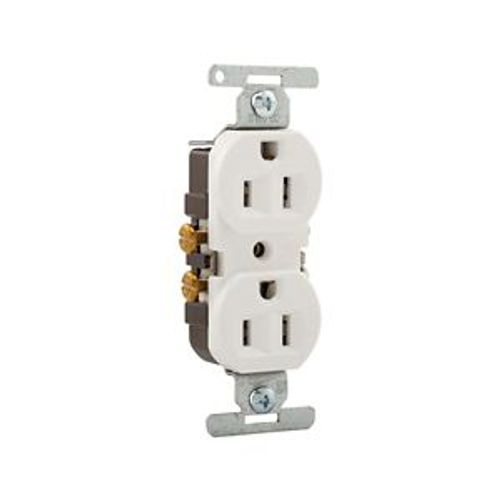 Main product image of Residential Grade Duplex Receptacle, #10 Awg 15A, 125V, Side Wire, White, Duplex, Retail Box, 5270W-SP