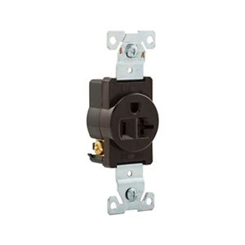 Main product image of Arrow Hart Extra Heavy-Duty Industrial Single Receptacle, #14-10 Awg 20A 125V, Brown, 5-20R, 5361B