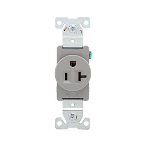 Main product image of Arrow Hart Extra Heavy-Duty Industrial Grade Single Receptacle, #14-10 Awg 20A 125V, Gray, 5-20R, 5361GY