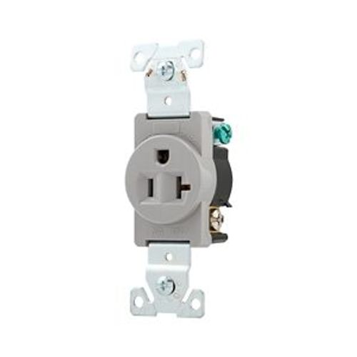 Main product image of Arrow Hart Extra Heavy-Duty Industrial Grade Single Receptacle, #14-10 Awg 20A 125V, Gray, 5-20R, 5361GY